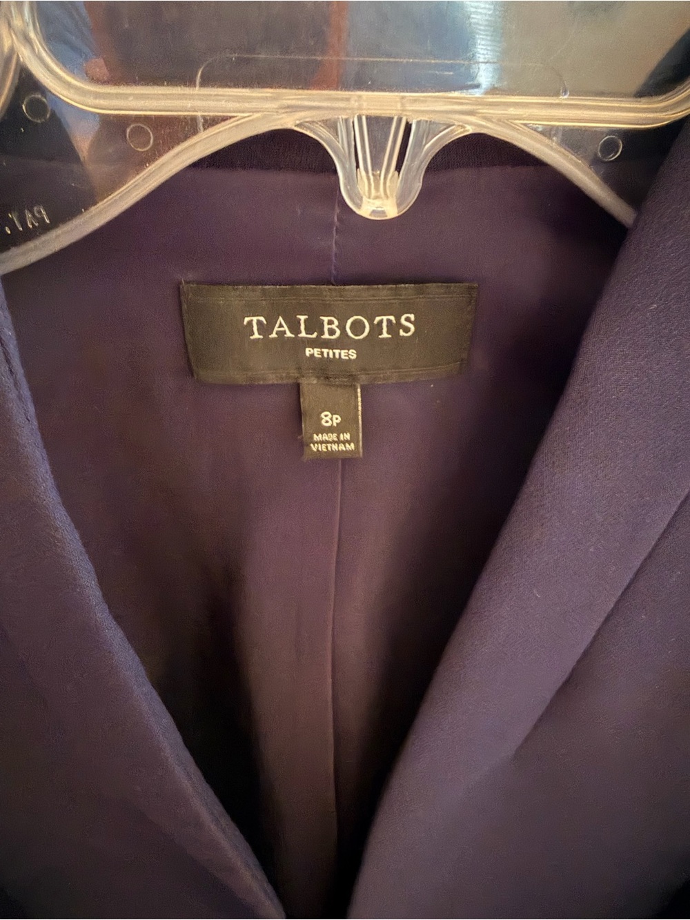 Ladies Size 8P "Talbots" Navy Open-Front Blazer Jacket Quality GUC ❤️ - Picture 2 of 6